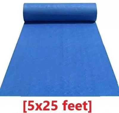 Acarpet Blue Synthetic Carpet(5 ft,  X 25 ft, Rectangle)