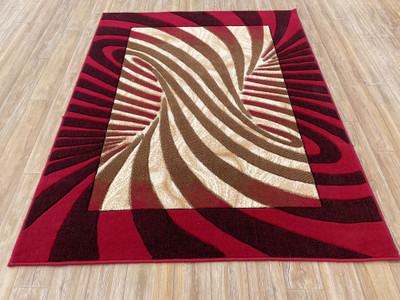 Shag Weaving Red Wool Carpet(60 cm,  X 180 cm, Rectangle)
