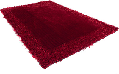 Woolpik Maroon Polyester Carpet(3 cm,  X 5 cm, Rectangle)