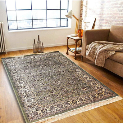 IP FASHION Multicolor Silk Carpet(210 cm,  X 300 cm, Rectangle)