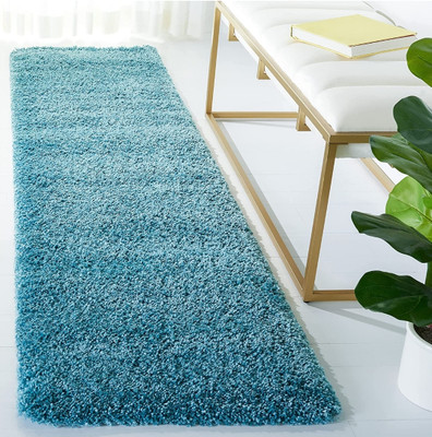 SPA Furnishing Blue Polyester Runner(6 ft,  X 2 ft, Rectangle)
