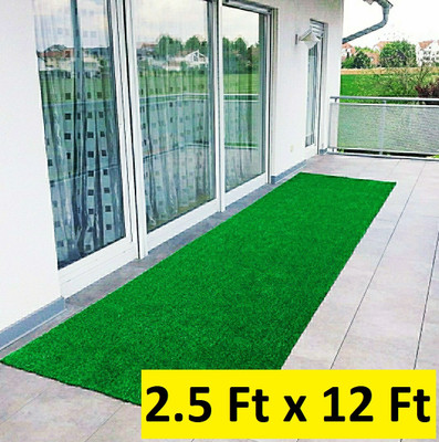 Flipkart SmartBuy Green Polypropylene Carpet(75 cm,  X 360 cm, Rectangle)