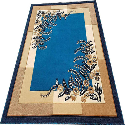 TAHNOORCARPET Beige, Blue Polyester Carpet(90 cm,  X 150 cm, Rectangle)