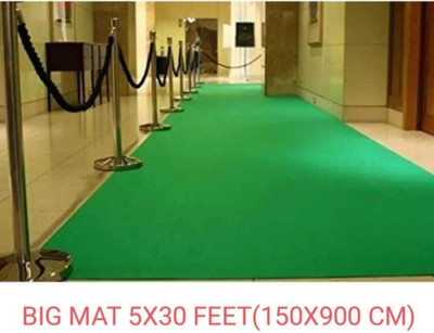 Ra handloom carpet Red Synthetic Carpet(152 cm,  X 914 cm, Rectangle)