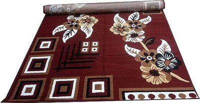 ILSACARPETS Red Acrylic Carpet(6 ft,  X 8 ft, Rectangle)