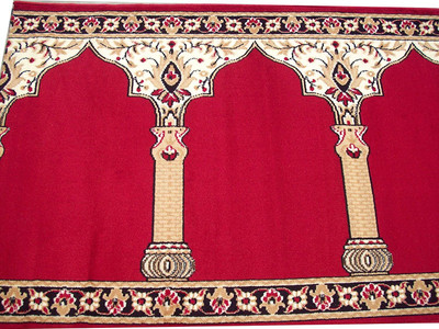 Shag Weaving 4 ft  X 69 ft Silk Carpet(Rectangle, Red)