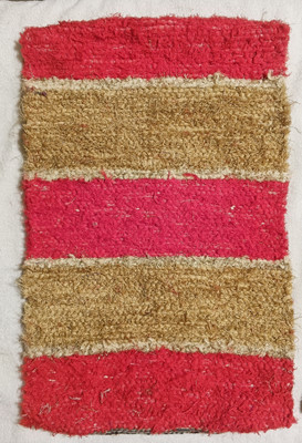 B CHARMING FLOOR Multicolor Polyester, Bamboo, Silk Dhurrie(40 cm,  X 60 cm, Rectangle)
