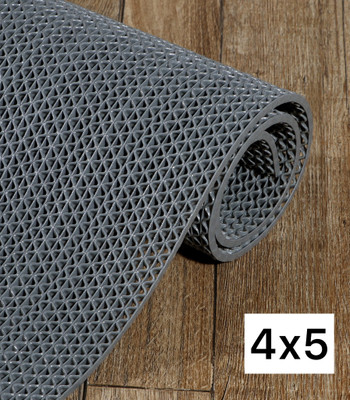 Kuku Home Rubber Door & Floor Mat(Grey, Free)