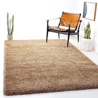 KAALENRIDE 90 cm  X 150 cm Polyester Carpet(Rectangle, Beige)