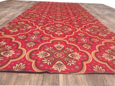 Shag Weaving Red Polypropylene Carpet(5 ft,  X 7 ft, Rectangle)