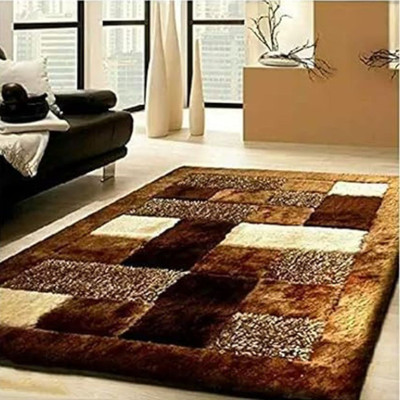 shopgallery Brown Polyester Runner(2 ft,  X 5 ft, Rectangle)