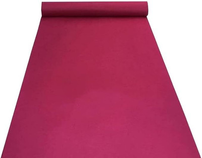 Kavi Handloom 152.4 cm  X 762 cm Polyester Carpet(Rectangle, Pink)
