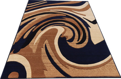 BhCarpet Blue Acrylic Carpet(5 ft,  X 7 ft, Rectangle)