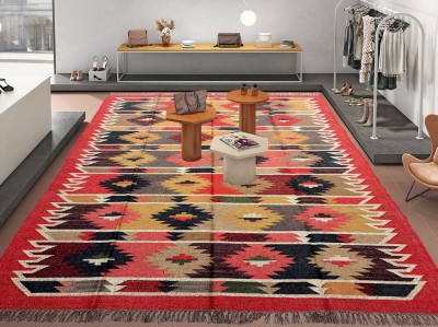 budhraj rugs Multicolor Jute Area Rug(6 ft,  X 9 ft, Rectangle)