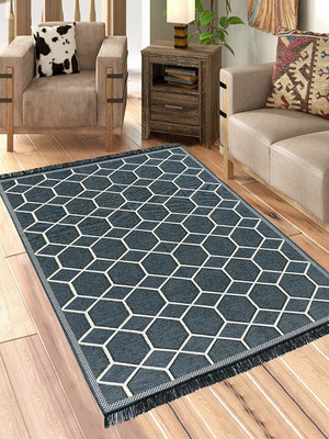 AF 5 cm  X 6 cm Chenille Area Rug(Rectangle, Grey)