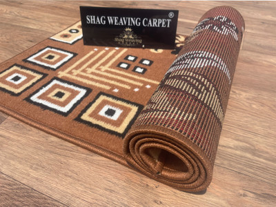 Shag Weaving Gold Acrylic Carpet(1.8 ft,  X 4.9 ft, Rectangle)