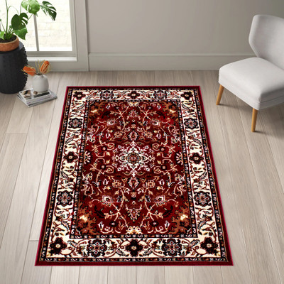 Story@home Pink Polyester Carpet(3 ft,  X 5 ft, Rectangle)