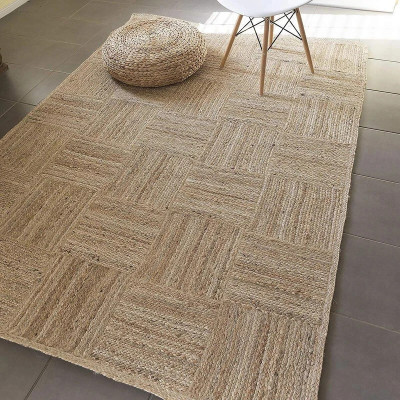 dheeraj handloom Beige Jute Carpet(60.96 cm,  X 152.4 cm, Rectangle)