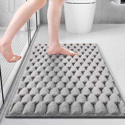 ELEPHANTBOAT Grey Polyester Area Rug(40 cm,  X 60 cm, Rectangle)