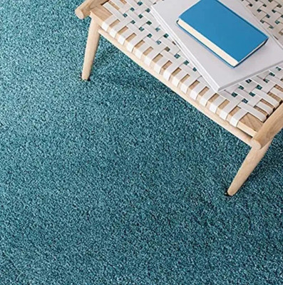 Ra handloom carpet Blue Wool Carpet(4 cm,  X 6 cm, Rectangle)