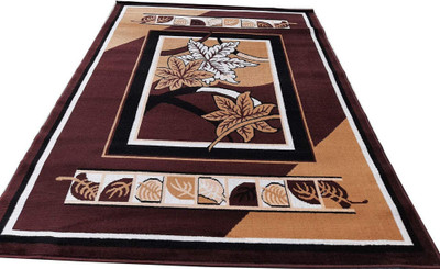 RUGS EXPERTS Brown, Beige, Black Acrylic Carpet(5 cm,  X 7 cm, Rectangle)