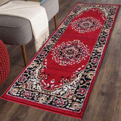 ato 60 cm  X 180 cm Acrylic Runner(Rectangle, Red)