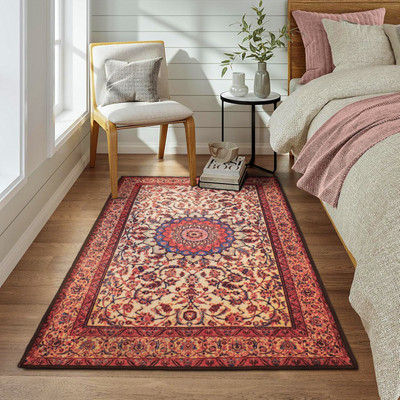 STATUS Multicolor Polyester Carpet(3 ft,  X 5 ft, Rectangle)