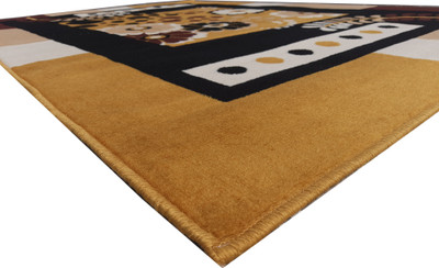 Acarpet Gold Acrylic Carpet(5 ft,  X 7 ft, Rectangle)