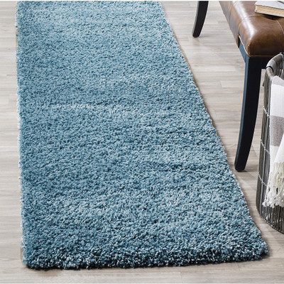 HR CARPET Light Blue Polyester Carpet(5 ft.,  X 5 ft., Square)