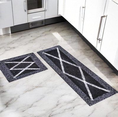 ROUSN 40 cm  X 120 cm Cotton Runner(Rectangle, Black)