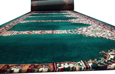 Shag Weaving Green Silk Carpet(4 ft,  X 69 ft, Rectangle)