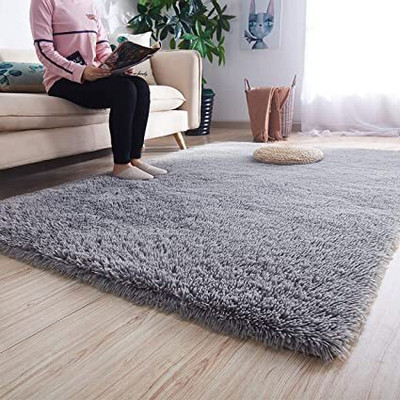 Anabia Grey Polyester Carpet(3 ft,  X 5 ft, Rectangle)