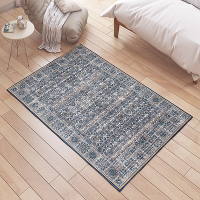 STATUS Multicolor Polyester Carpet(5 cm,  X 3 cm, Rectangle)