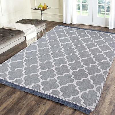 AF 5 cm  X 6 cm Chenille Area Rug(Rectangle, Grey)