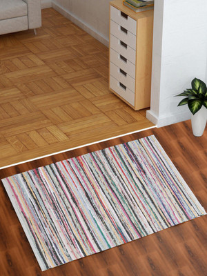 OXOLLOXO Multicolor Cotton Carpet(3 ft,  X 5 ft, Rectangle)