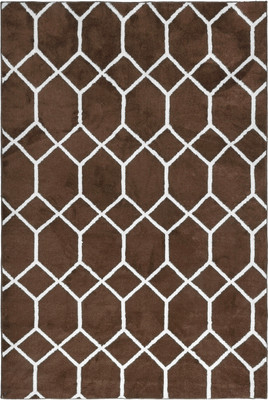Saral Home Brown Polyester Carpet(180 cm,  X 270 cm, Rectangle)