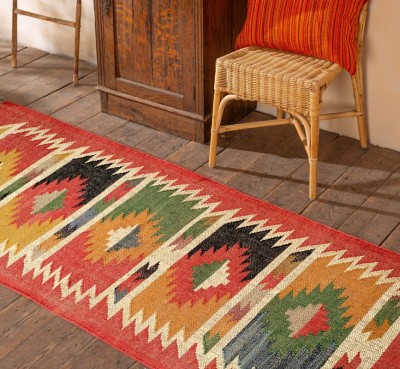 Medetai Multicolor Wool, Jute Dhurrie(90 cm,  X 150 cm, Rectangle)