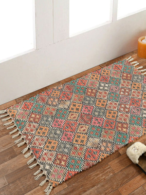 HOMADORN Multicolor Polyester Dhurrie(2 ft,  X 3 ft, Rectangle)