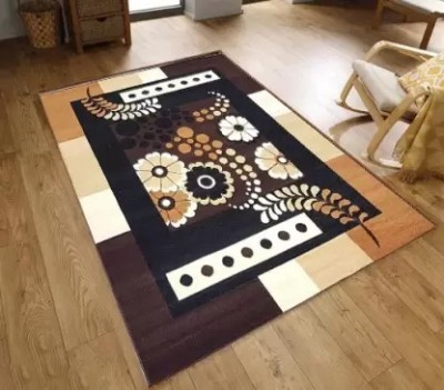 AFASHANA Brown Acrylic Carpet(152 cm,  X 213 cm, Rectangle)