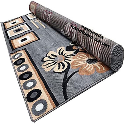 Samjeeda Handloom carpets Grey Polyester Carpet(5 cm,  X 7 cm, Rectangle)