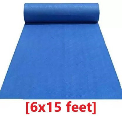 AyanCarpets Blue Synthetic Carpet(6 ft,  X 15 ft, Rectangle)