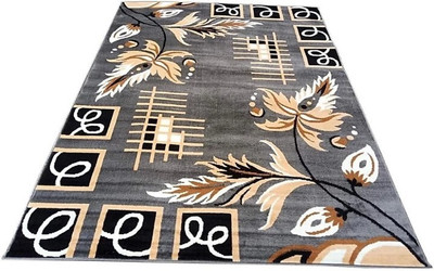 SANA CARPET T Grey Polypropylene Carpet(5 ft,  X 7 ft, Rectangle)