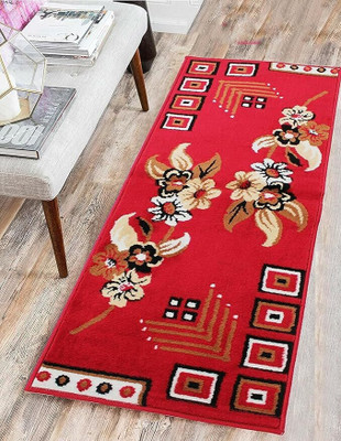 AlishaCarpet 60 cm  X 150 cm Silk Runner(Rectangle, Red)