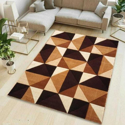 Ra handloom carpet Gold Silk Carpet(6 ft,  X 8 ft, Rectangle)