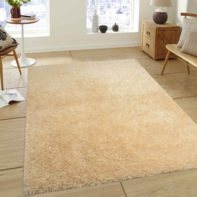 Saral Home White Polyester Carpet(180 cm,  X 270 cm, Rectangle)
