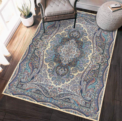 STATUS Multicolor Polyester Carpet(4 cm,  X 6 cm, Rectangle)