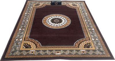 AyanCarpets Brown Silk Carpet(5 ft,  X 7 ft, Rectangle)