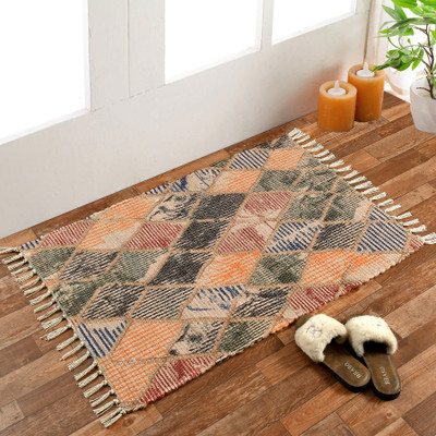HOMADORN Multicolor Polyester Dhurrie(2 ft,  X 3 ft, Rectangle)