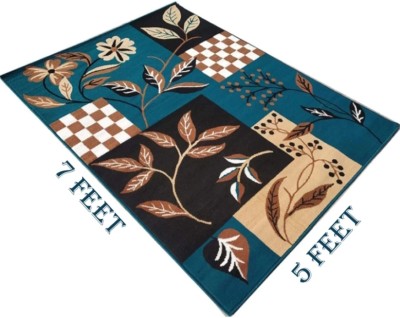 ARIBACARPET Blue Acrylic Carpet(150 cm,  X 200 cm, Rectangle)