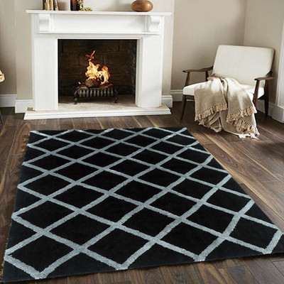 Woolpik Light Blue Polyester Carpet(150 cm,  X 210 cm, Rectangle)